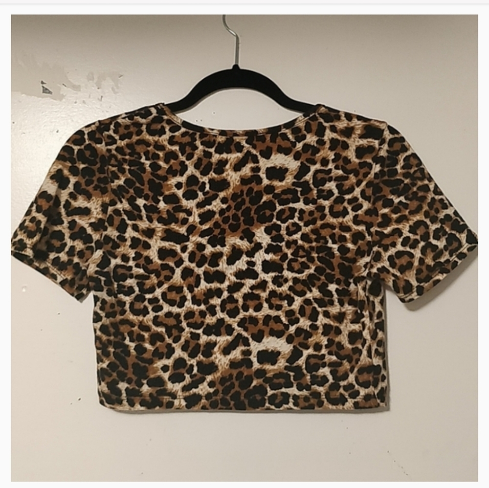 #24 Forever 21 leopard print crop top